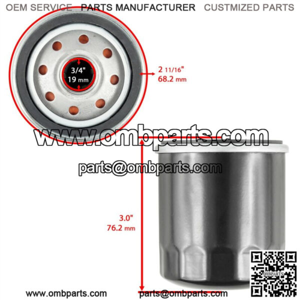 3 Oil Filter for John Deere XUV620i XUV625i XUV825i Gas XUV825 XUV590 AM107423 - Image 2