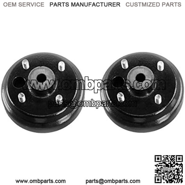 Golf Cart Brake Drum/Hub Assembly (Electric) for EZGO TXT Replaces OEM# 19186G1P, 2-Pack - Image 5