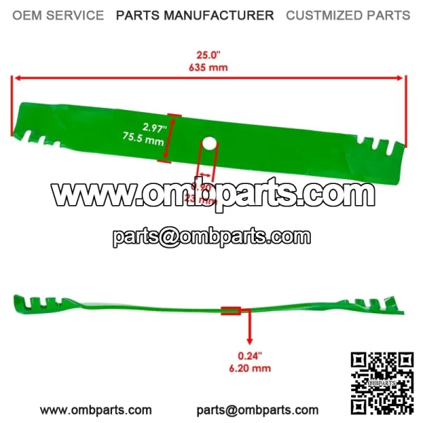 61" 72" Deck Blade for John Deere 2305 2320 2520 3120 3203 3320 3520 3720 4720 - Image 2