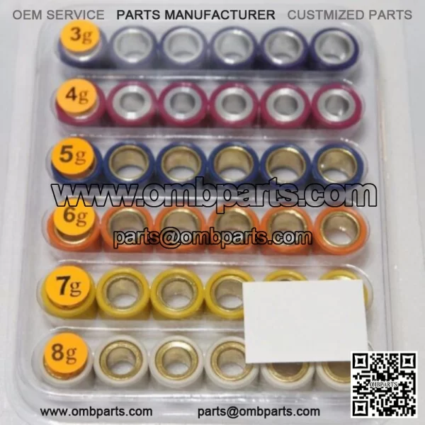 Variator Roller pack 16x13 3g ~ 8g for Kymco Agility 50 PeopleS 50 scooter TX