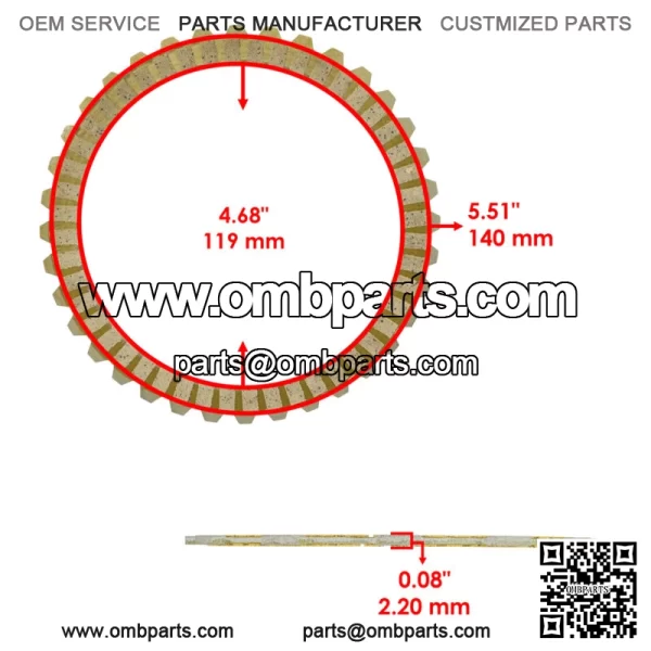 Clutch 37911-90 3791190 Friction Plates Set for Harley Davidson - Image 2