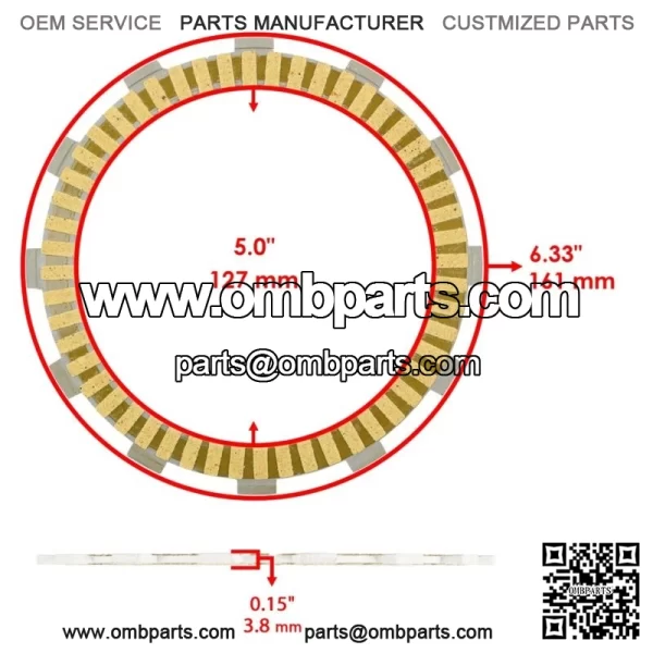 Clutch Friction & Steel Plate kit for Honda VF1100SA VF1100SAC V65 Sabre 1984-85 - Image 2
