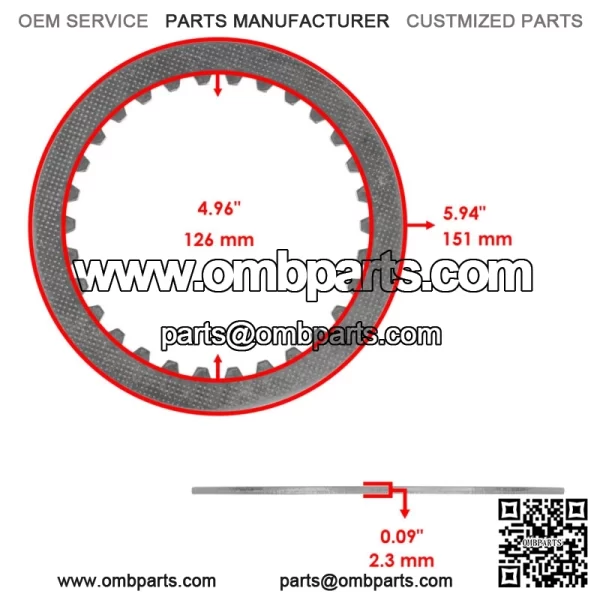 Clutch Friction & Steel Plate kit for Honda VF1100SA VF1100SAC V65 Sabre 1984-85 - Image 3