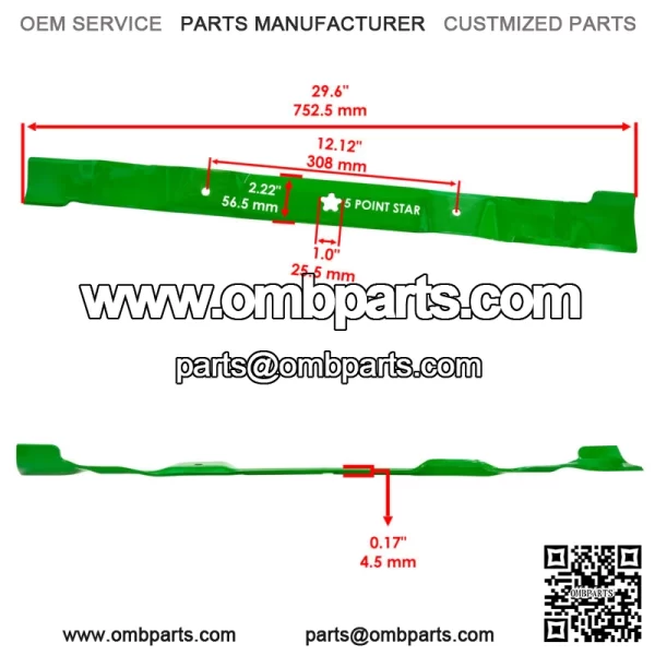 30" Deck Spindle & Blade Kit For Husqvarna RZ3016 For Poulan Pro 301ZX - Image 3
