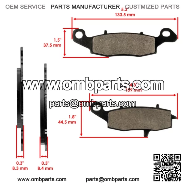 Front Brake Pads For Suzuki SFV650 SFV 650 Gladius 2009-2015 / 59101-33880 - Image 2