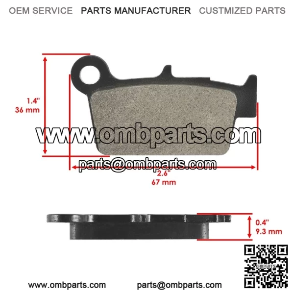 Front and Rear Brake Pads for Kawasaki KX250 KX250X KX450X 2021-2025 - Image 2