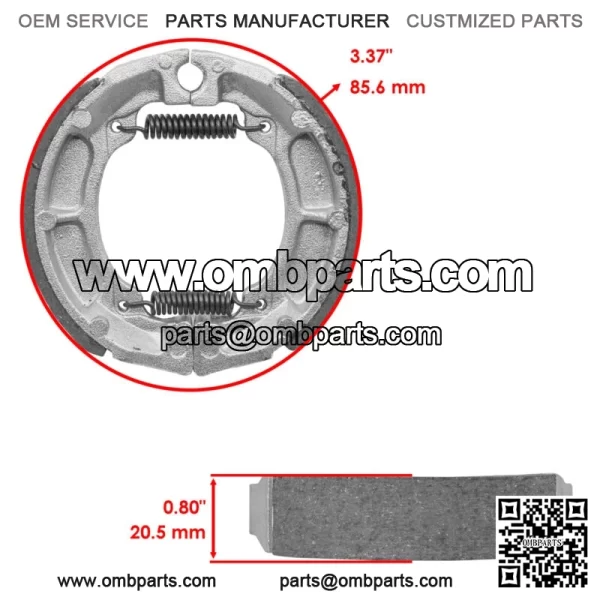 Front Brake Shoes for Kawasaki KLX110 2002-2025 / KLX110L 2010-2024 / 41048-1083 - Image 2