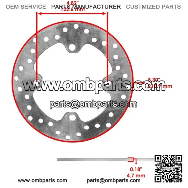 Front  nd  ear  rake  isc  otor  or  onda  alon  000R  000X    XS1000S  019-2024 - Image 2