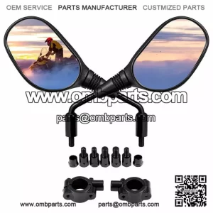 ATV  ear  iew  ide  irrors  ith  /8"  andlebar  or  Fmoto  force  00  00  000