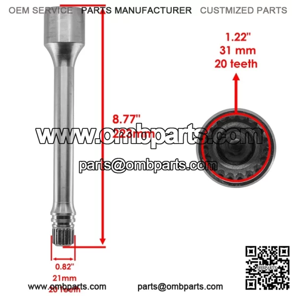 Rear  ifferential    rop  haft  or  onda  ancher  20  RX420FM  x4  007-2013 - Image 4