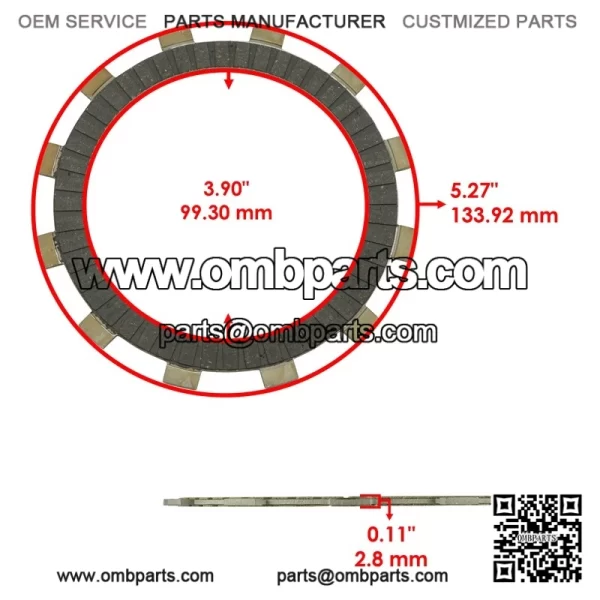 Clutch  riction  /  teel  lates    asket  it  or  awasaki  250SL  R250  014-2018 - Image 2