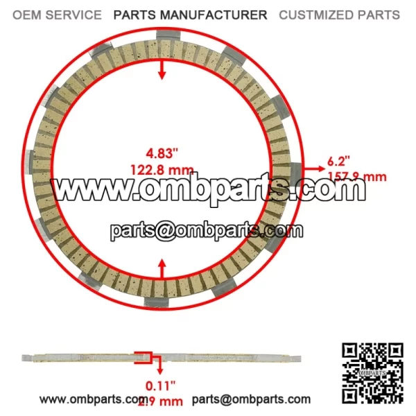 Clutch  riction  nd  teel  lates  or  uzuki  M250  996-2005 - Image 2