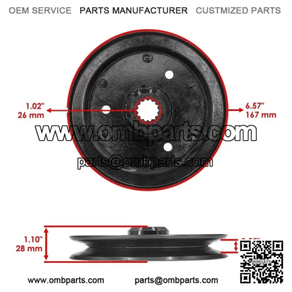 116-0675  160675  2"  eck  pindle  ulley  or  xmark  azer    -Series  ero-Turn - Image 2