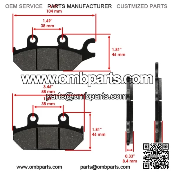Front  ear  rake  ads  or  an-am  ommander  ax  000  T  TD  014-2018  eft  ight - Image 4