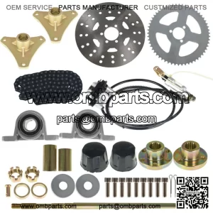 29″ 32″ 44″ Go Kart Rear Live Axle Kit Sprocket Hub Brake Assembly chain Disc